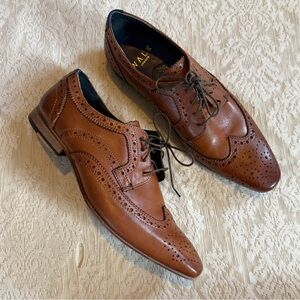 Walk London Leather Wingtip Brogue Oxford Lace-Up Dress Shoes